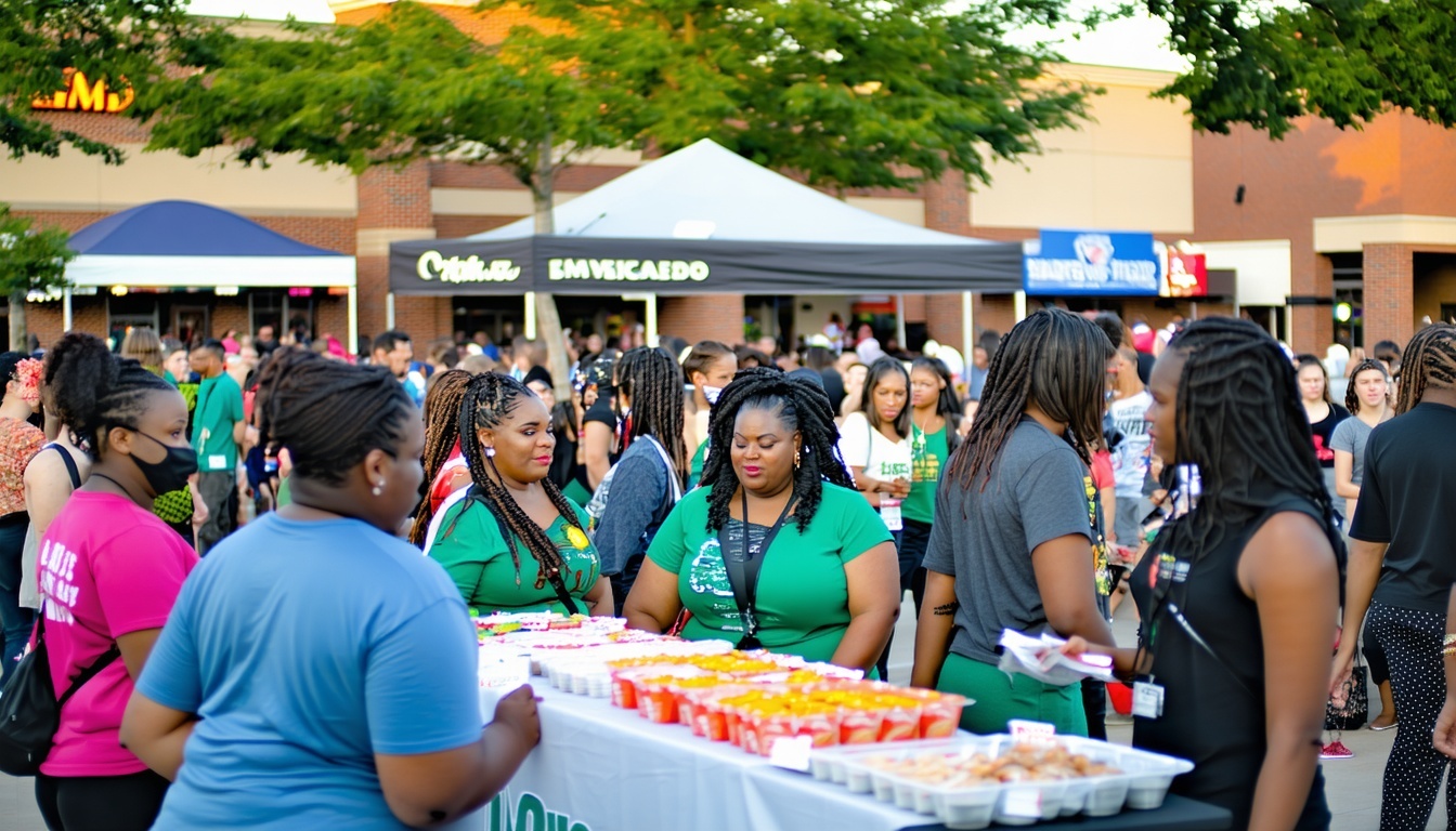 Community event at a shopping center
